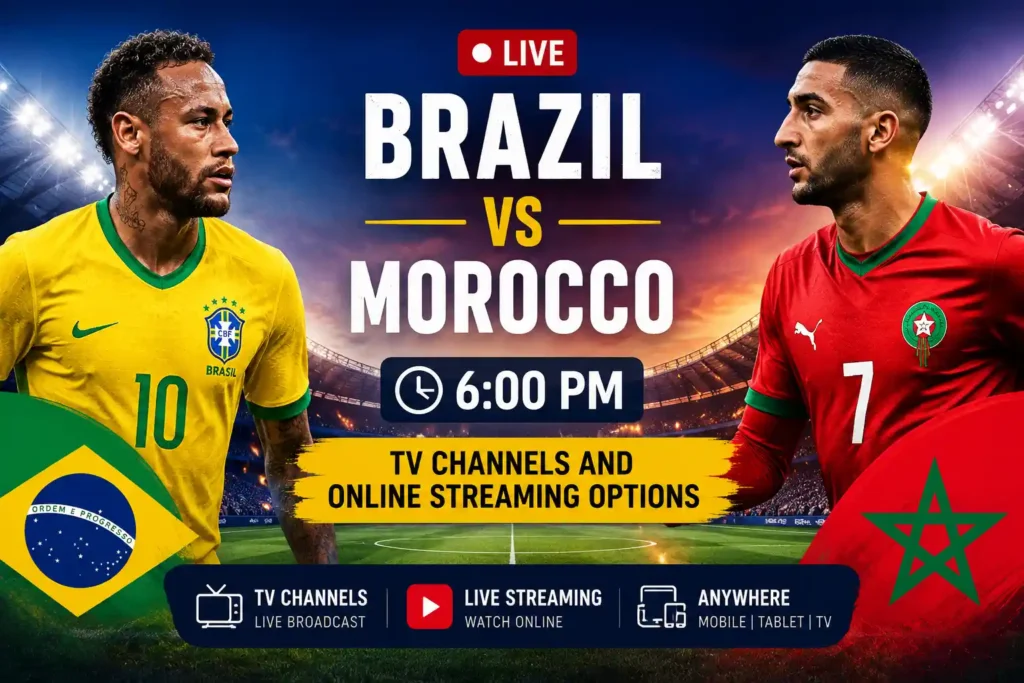 Brazil vs Morocco Live: TV Channels and Online